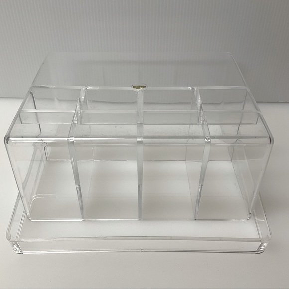 VINTAGE Acrylic Brush Caddy Handle Clear - Picture 6 of 10